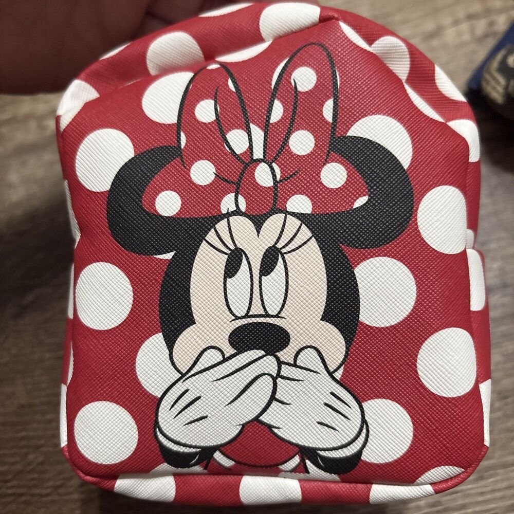Disney Minnie Mouse Travel Bag Makeup Toiletries Red Polka Dot